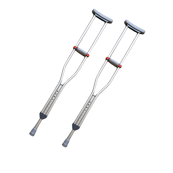Muleta Axilar Ajustável Alumínio SC601 Suporta 130 KG Par - Hidrolight