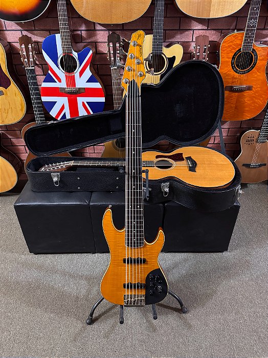 Baixo Samick Korea 6 cordas regulado