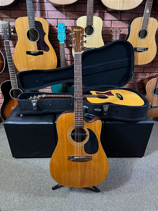 Violão Charvel folk elétrico captador Seymour Duncan cordas elixir