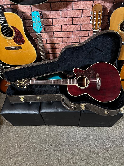Violão Takamine japonês DMP551C WR tampo e fundo sólidos ct4bii