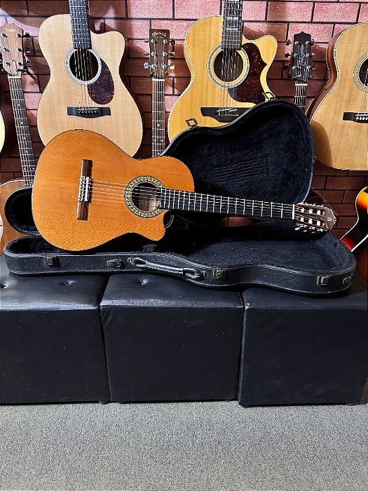 Violão Alhambra 5p ct e2 Made in Spain Nylon elétrico fishman prefix pro blend