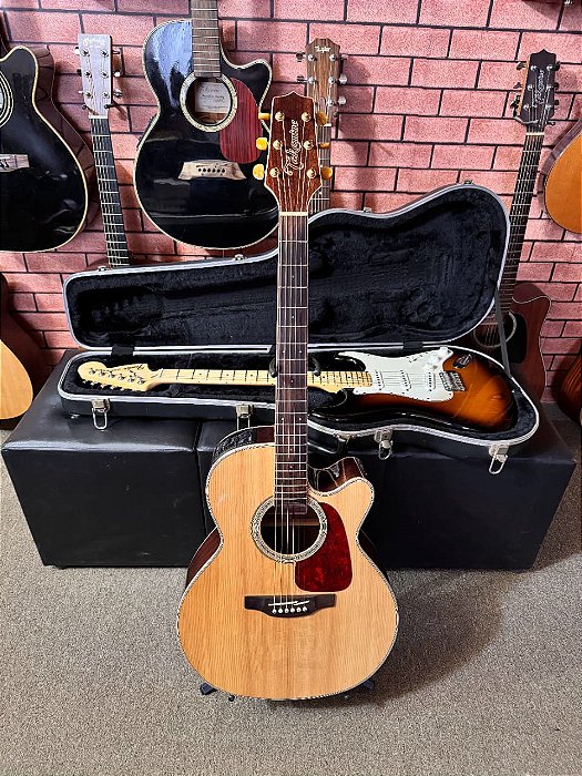 Violão Takamine gn71ce tampo sólido tk40d regulado elixir
