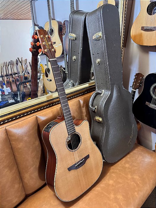 Violão Takamine Japonês ean10c folk cedro ct4bii regulado elixir