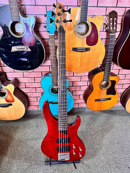 Baixo ativo Washburn 5 cordas regulado coreano