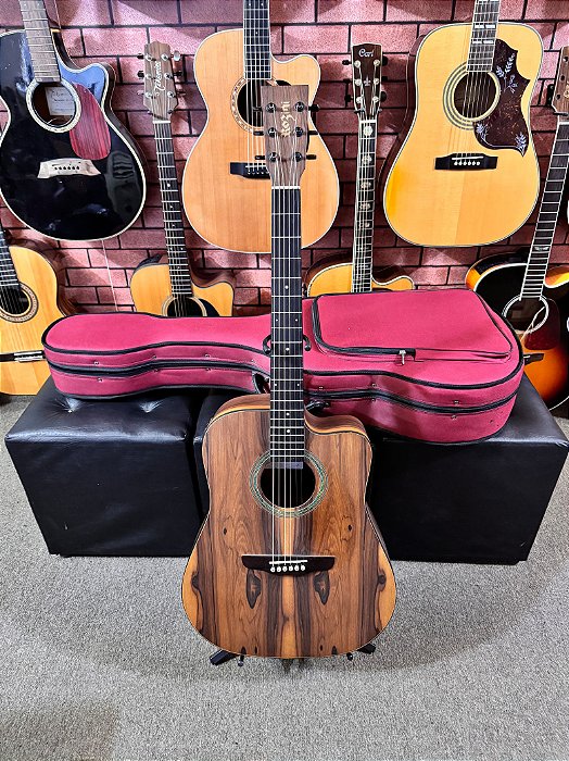 Violão Rozini Presença Brasil rx315 folk elétrico regulado