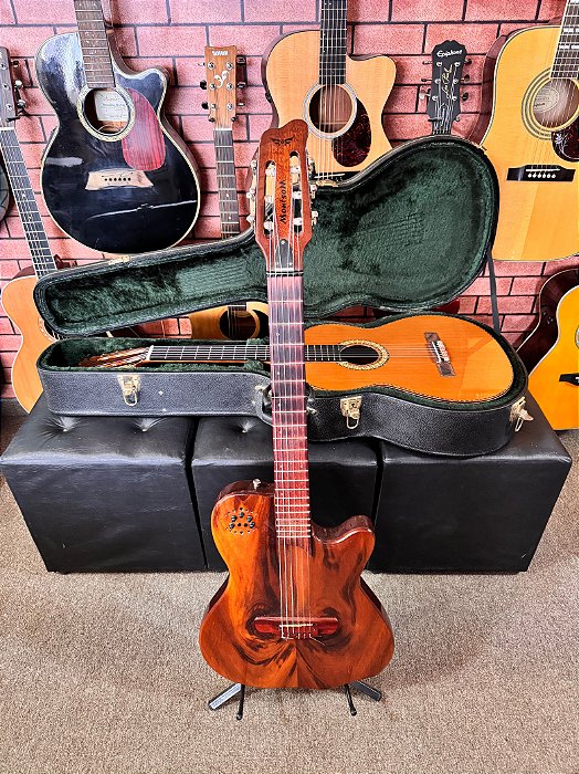 Violão midi Mountsom flat nylon elétrico