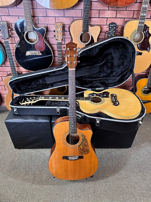 Violão Fender Cd140sce tampo sólido elétrico regulado