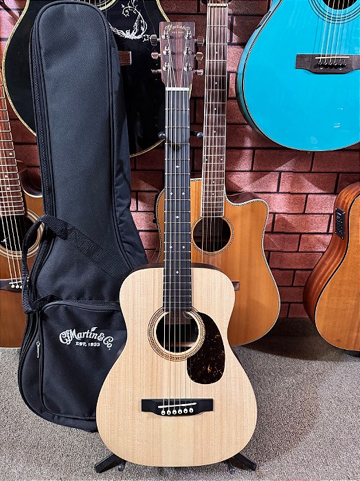 Violão Martin Little Lx1re elétrico com afinador regulado tampo sólido