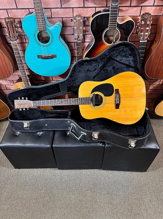 Violão Sigma Dr1st Folk coreano tampo sólido elétrico regulado