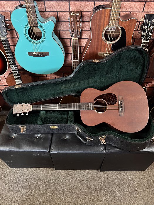 Violão Martin Americano 00015m com Lrbaggs Anthem cordas elixir