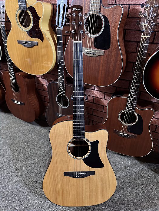 Violão Ibanez AAD50CE-LG folk elétrico tampo sólido regulado