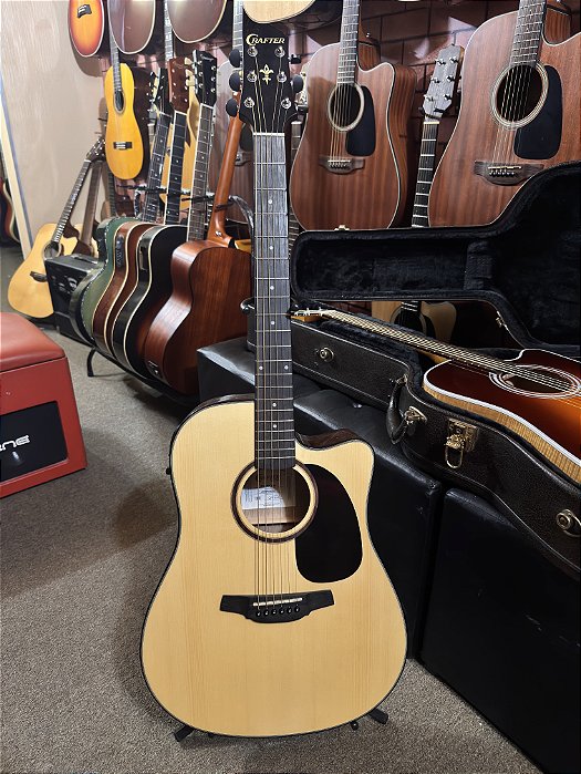Violão Crafter folk elétrico HD250CE/N regulado