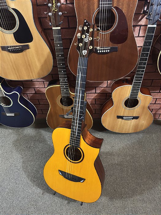 Violão Cort Frank Gambale luxe II novo regulado elétrico fishman matrix ou Lr baggs m1