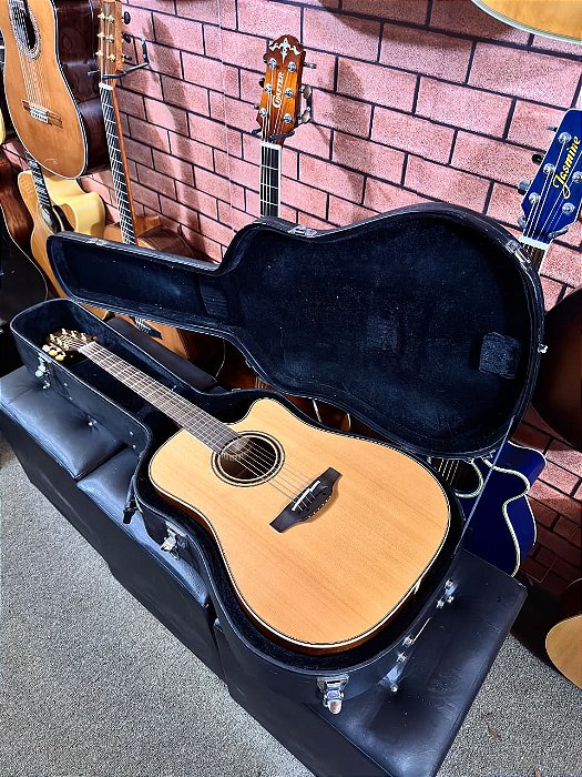 Violão Takamine japonês P3dc folk elétrico cedro ct4bii