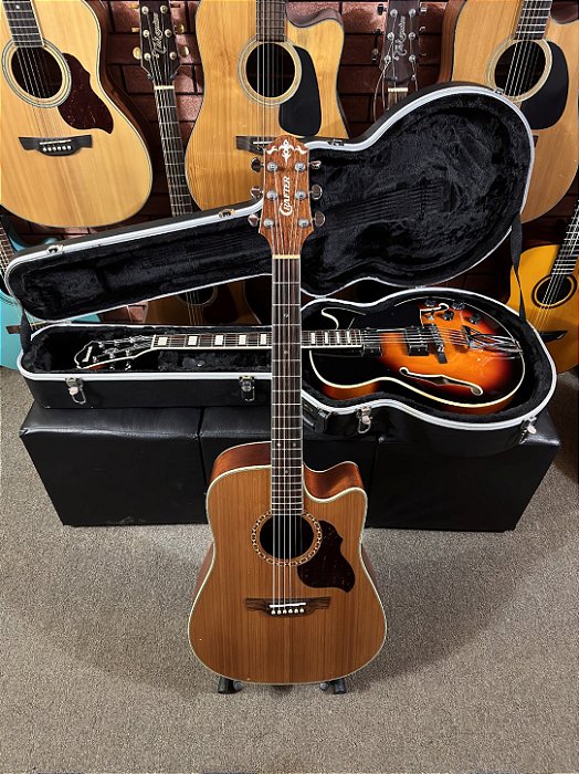 Violão Crafter coreano De7/n folk cedro sólido fishman