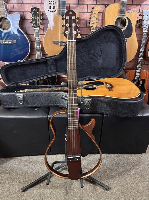 Violão Yamaha Silent slg200s aço elétrico regulado