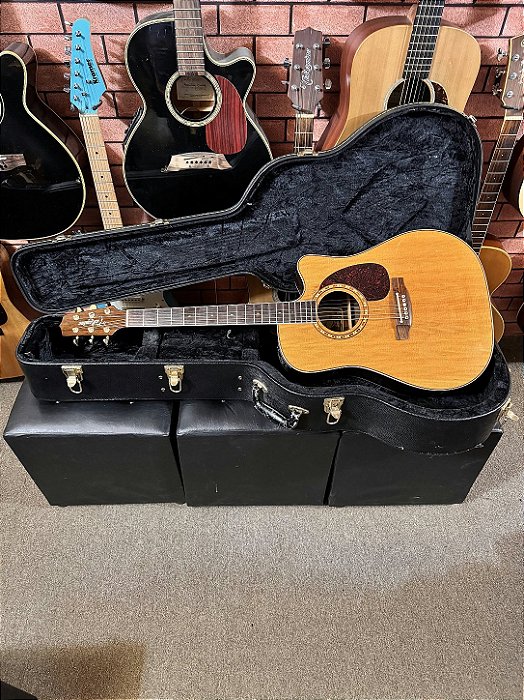 Violão Takamine Japonês Ef360sc regulado elixir ct4bii