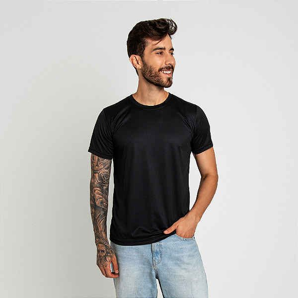 Camiseta Dry Fit Adulto Unissex Preto