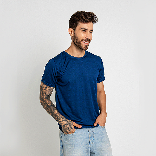 Camiseta Dry Fit Adulto Unissex Azul Royal
