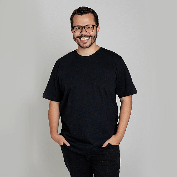 Camiseta Plus Size Algodão G4 e G5 Adulto Unissex Preta