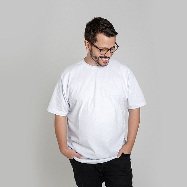 Camiseta Plus Size Algodão G4 e G5 Adulto Unissex Branca