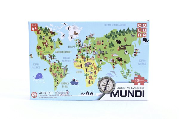 Quebra-Cabeça Mapa Mundi - 100 peças