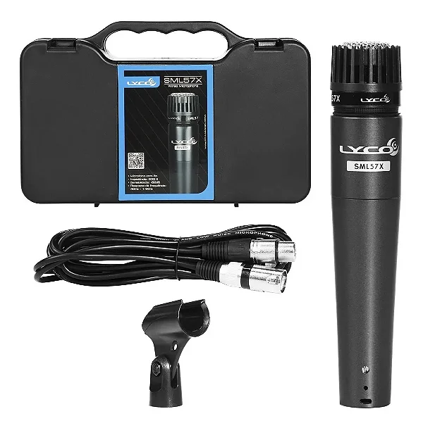 Microfone Com Fio Profissional Sm57 X Estúdio Vocal Bateria