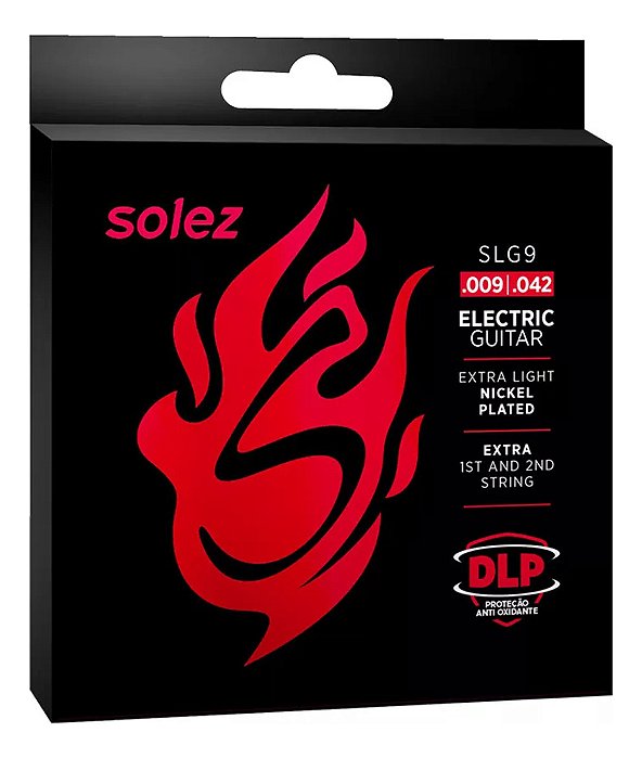 Encordoamento Para Guitarra Solez 09 042 Slg9 Nickel Plated