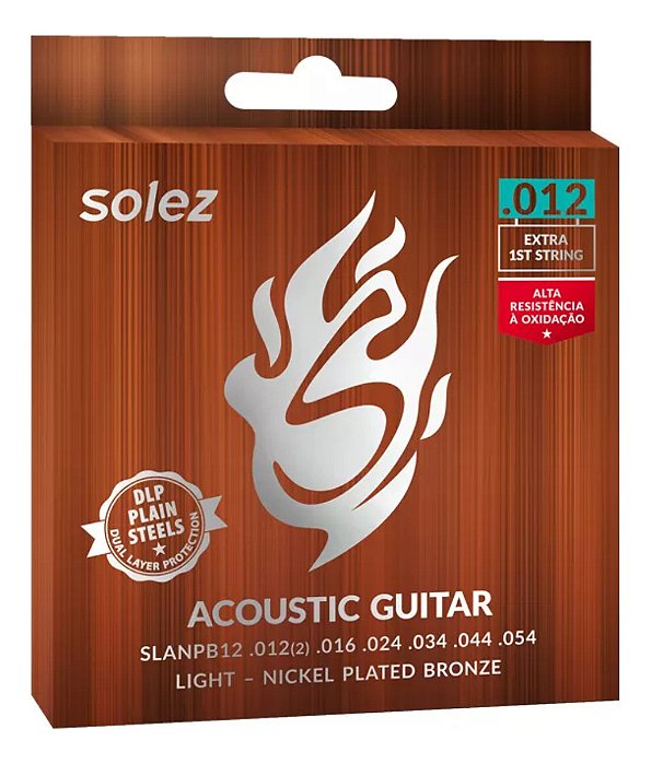Encordoamento Violão Niquel Bronze Solez 0.012 - Slanpb12