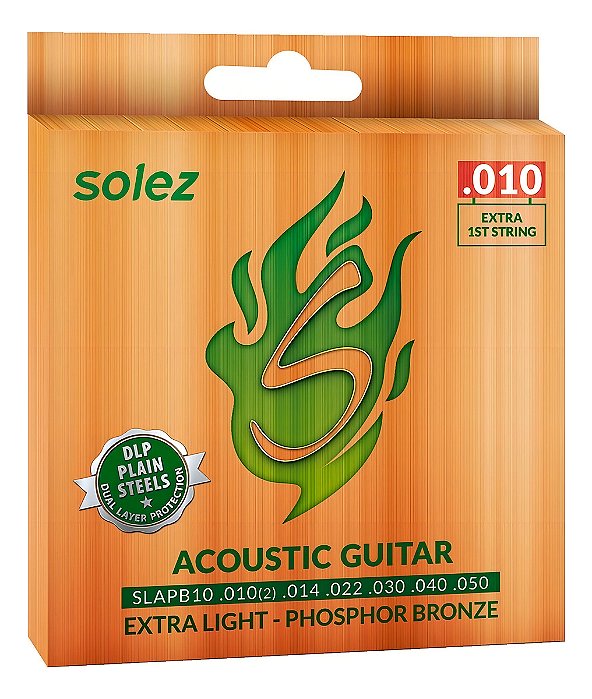 Encordoamento Violão Aço Solez Slapb10 .010 Phosphor Bronze