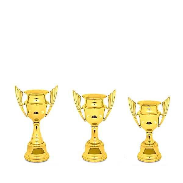 Taça 48cm cone dourado e anel vermelho 1342