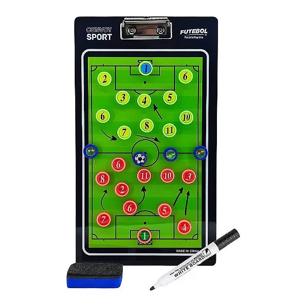 PRANCHETA TÁTICA MAGNÉTICA DE FUTEBOL - CONVOY