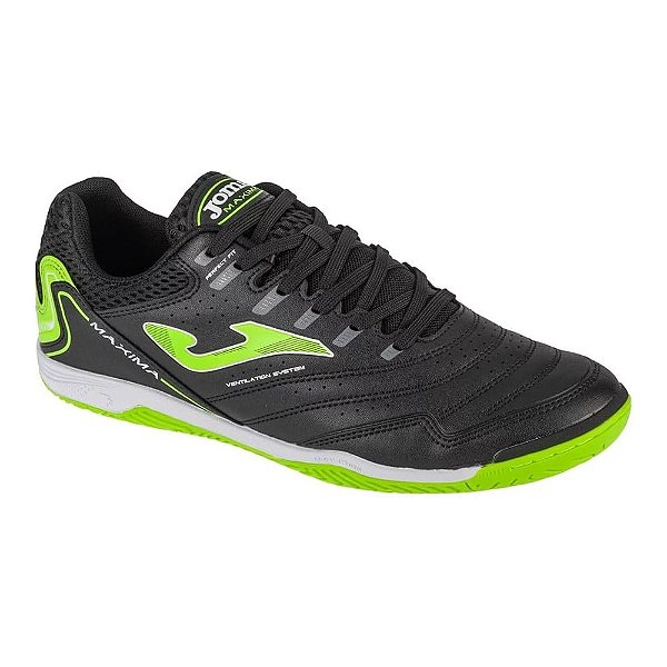 CHUTEIRA FUTSAL MAXIMA PRETA E VERDE - JOMA