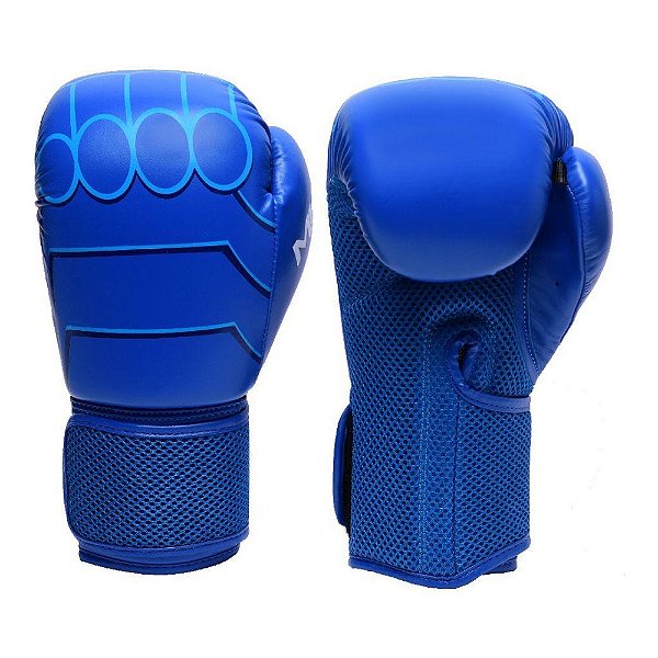 KIT LUVA CARDIO BOX MKS COMBAT INFANTIL HERO 8OZ AZUL