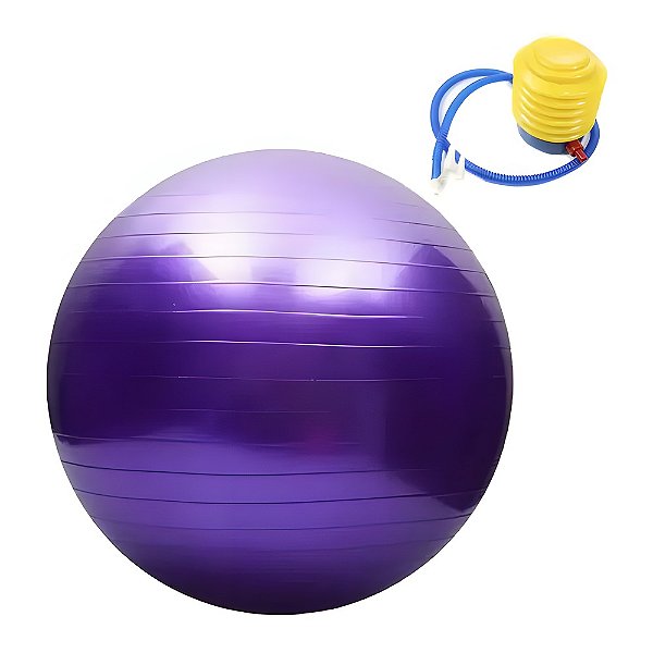 BOLA DE GINÁSTICA GYM BALL 65CM COM BOMBA - CONVOY