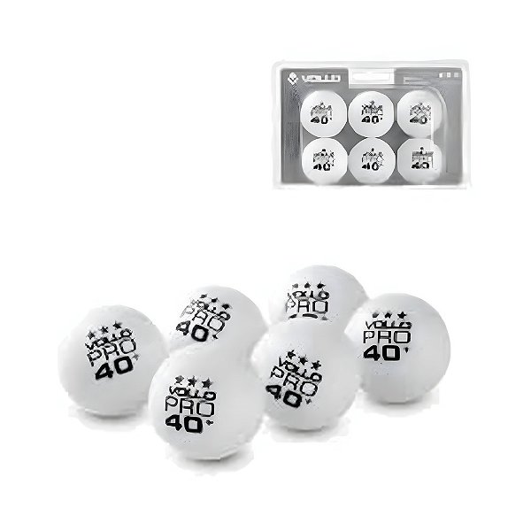 BOLA DE TÊNIS DE MESA PING PONG 3 ESTRELAS - CAIXA COM 6 UNIDADES BRANCA - VOLLO