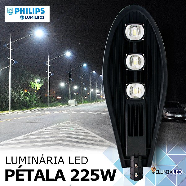 Luminária LED Pétala para Poste 225w | Bivolt | IP66 | 31.500Lm | Branco Frio 6.500k | LINHA PREMIUM