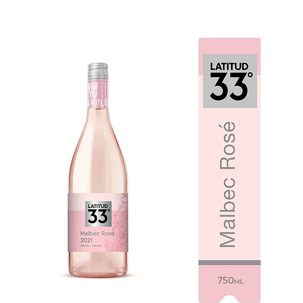 Vinho Latitude 33 Malbec Rosé 750ml