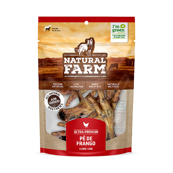 Petisco Câes Pé de Frango C/5un Natural Farm