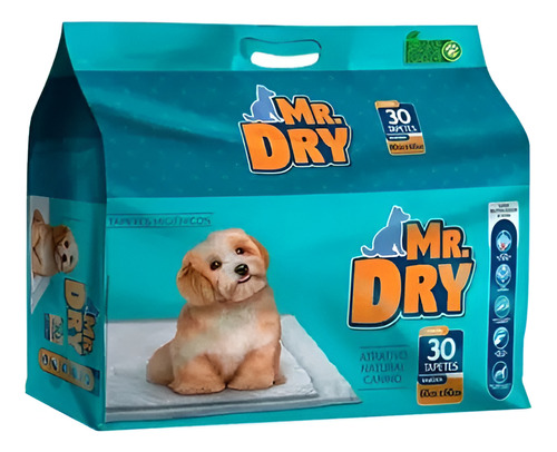Tapete Higiênico Mr. Dry 30 Unidades 60x60cm