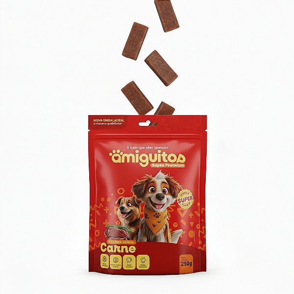 Bifinho para Cães Amiguitos Super Premium Carne 250g