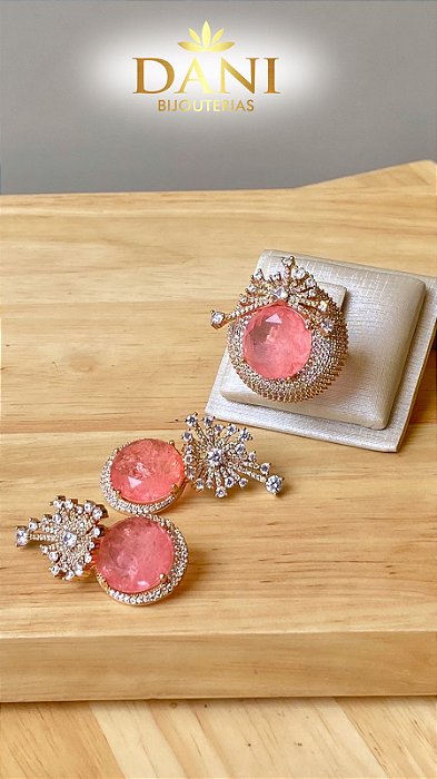 CONJUNTO PEDRARIA SEMI JÓIA