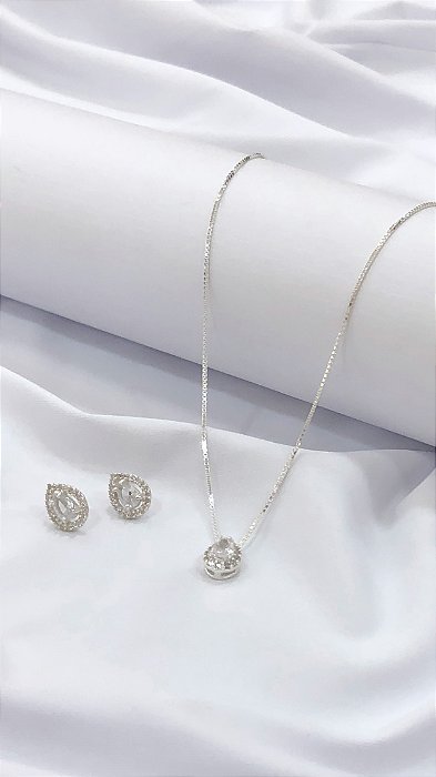 CONJUNTO DE PRATA 925-BRANC0