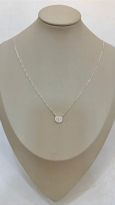 Escapulário São Bento 60 cm - Prata 925 - unisex