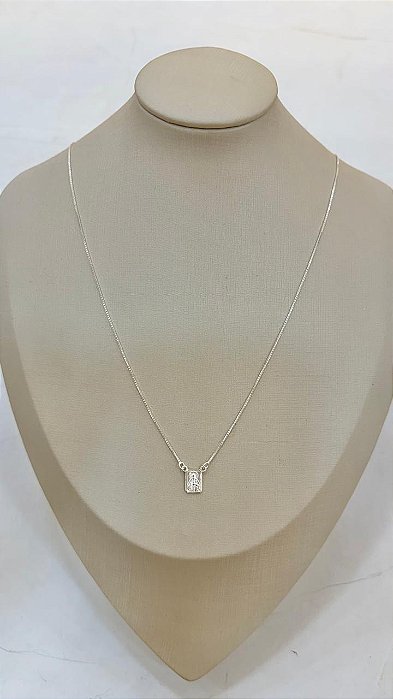 Escapulário Sagrado Coração - 60 cm (corrente veneziana) - Prata 925