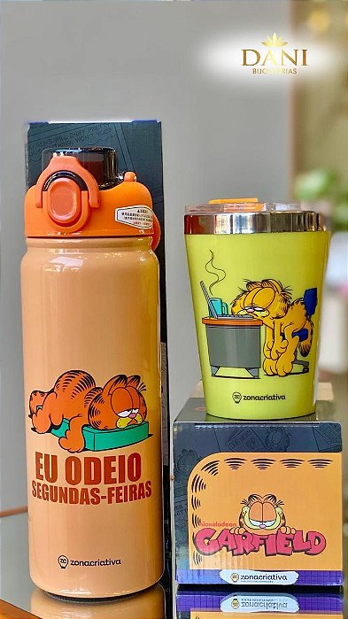 Garrafa Garfield "Eu Odeio Segundas-Feiras" – Zona Criativa 500ml