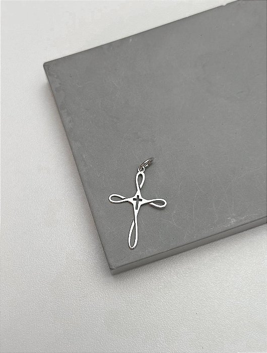 Pingente Cruz da Eternidade em Prata 925