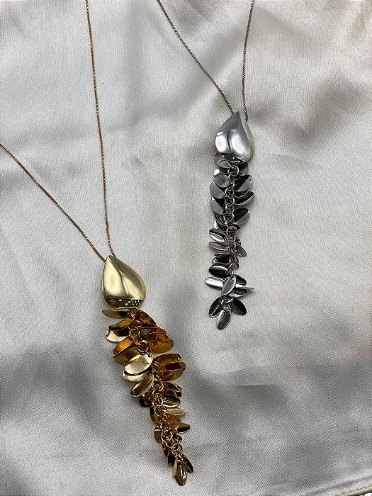 Colar - cascata de folhas
