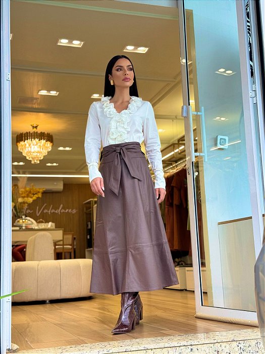 SAIA COURO LEGÍTIMO MARROM