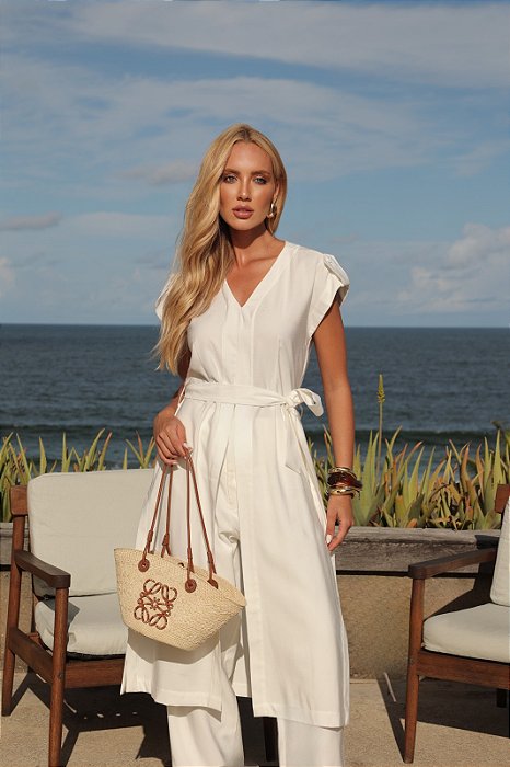 BLUSA ABERTURA FRONTAL BRANCA